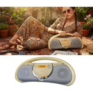 Sony ZS-YN7 Personal Audio System China | Portable MP3 CD Player Beige Boom Box